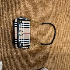 & Other Stories Beige and Black Clutch